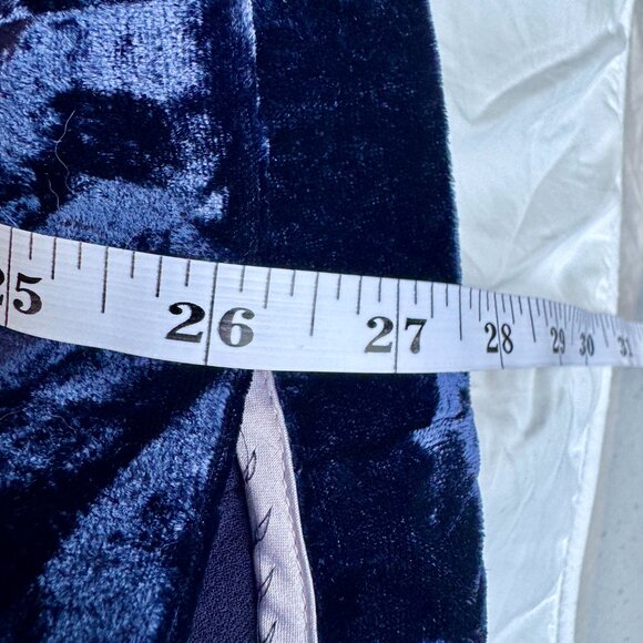 Simons Navy Blue Crushed Velvet Blazer - Picture 12 of 12
